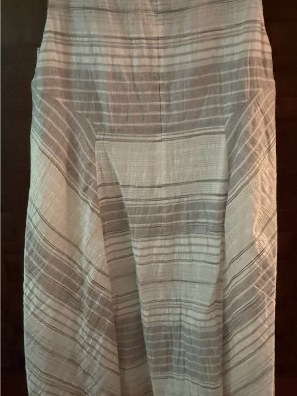 Lafayette 148 striped asymetrical dress linen blend plus sized - Picture 3 of 7